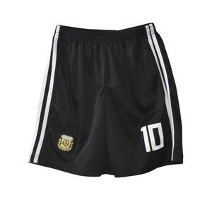 Argentina AFA 10 Messi Soccer Shorts Youth Size 26 Black